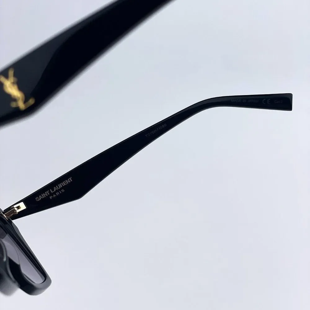 🔥 Saint Laurent SLM103 001 Sunglasses Black Gray Gradient Cat Eye Women - Picture 8 of 13